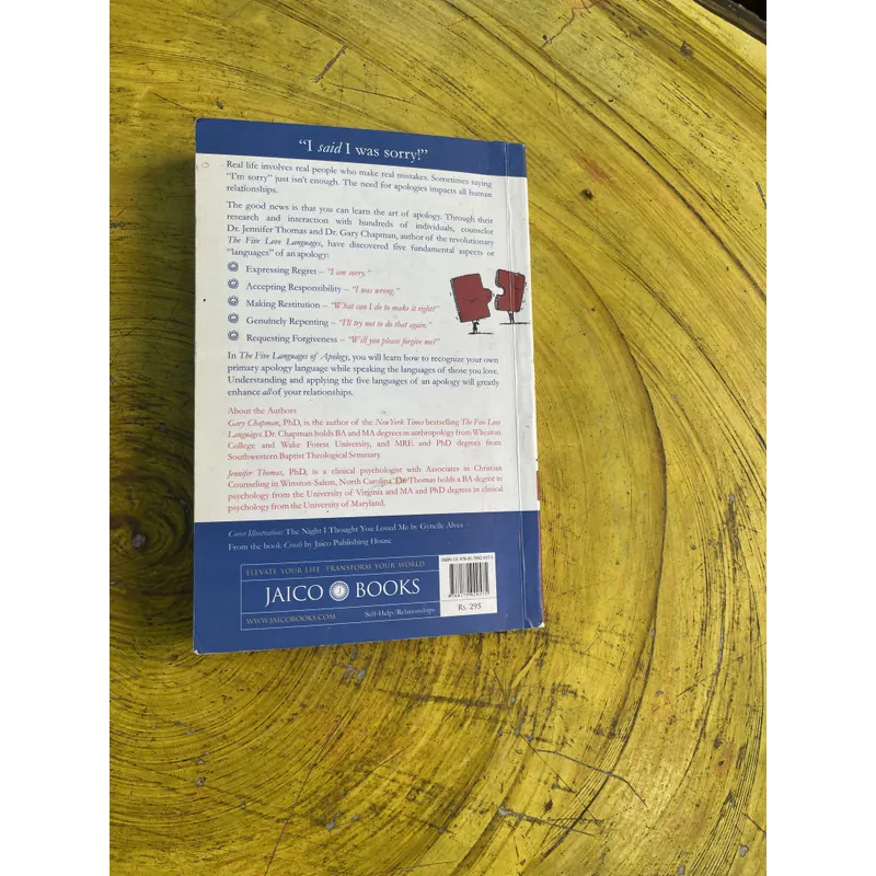 THE FIVE LANGUAGES OF APOLOGY- GARY CHAPMAN - JENNIFER THOMAS 735643
