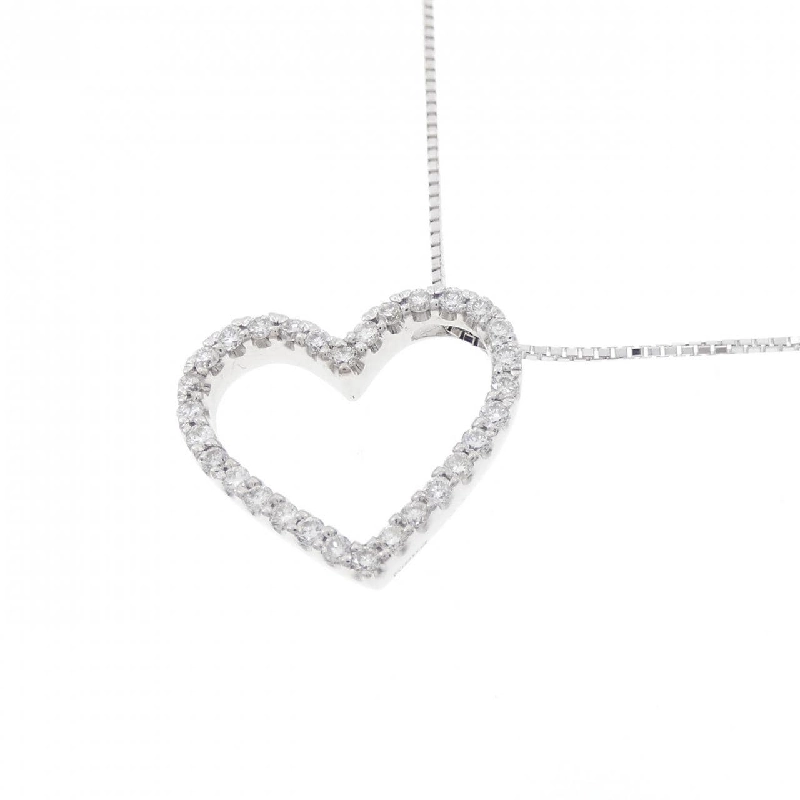 K18WG Dây chuyền trái tim kim cương 0.34CT - Hàng hiệu Chính hãng 859423