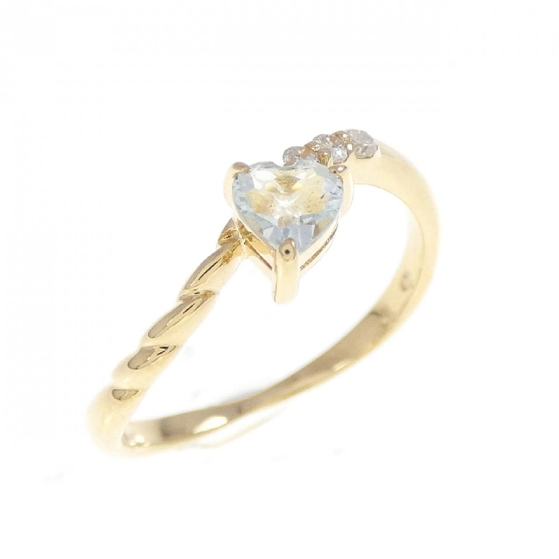 Nhẫn Aquamarine Hình Trái Tim K18YG - Hàng hiệu Chính Hãng 852665