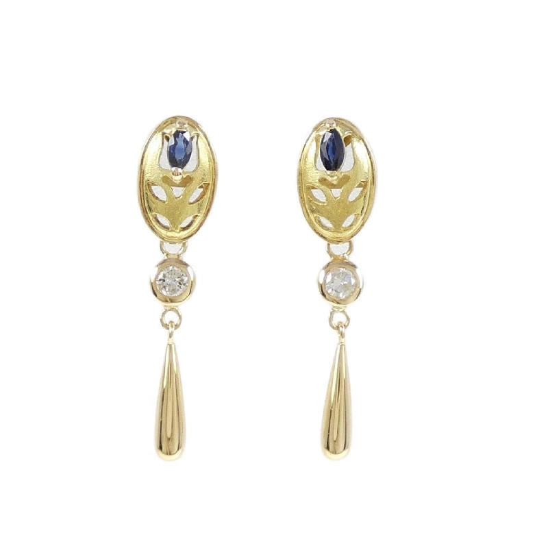 K18YG Sapphire Earrings - Hàng hiệu Authentic 872029