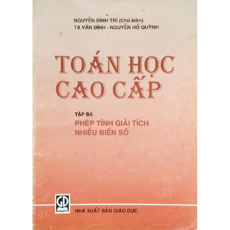 Toán cao cấp (Tập 3) - Phép tính giải tích nhiều biến số 14626