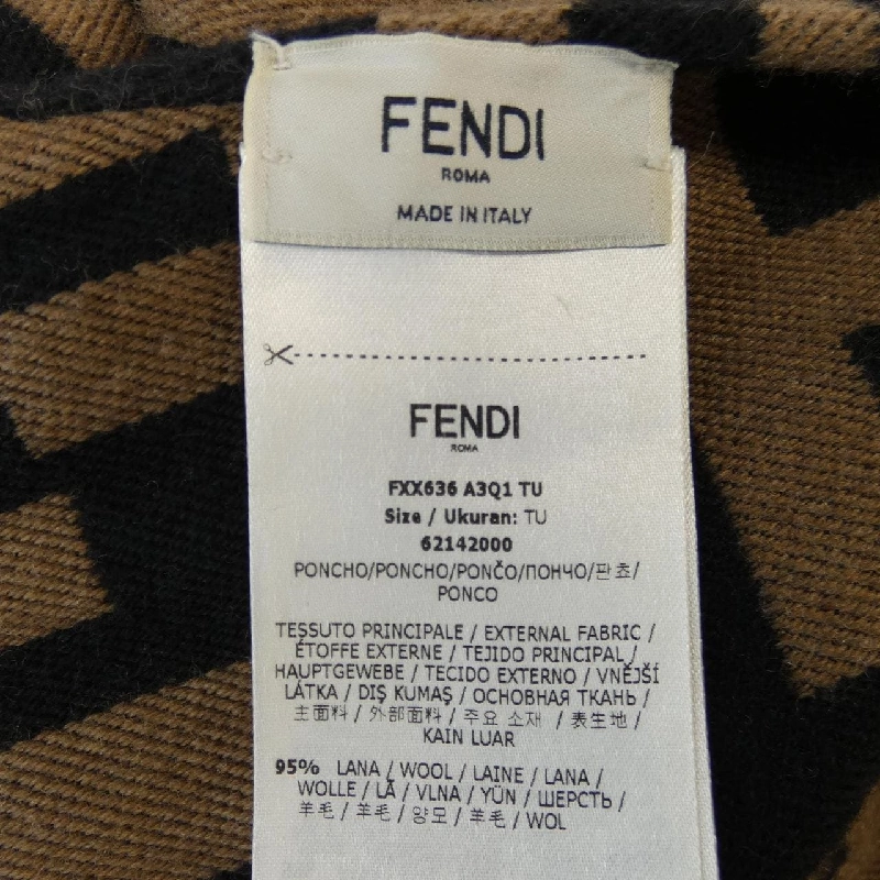 FENDI FF Poncho FXX636 A3Q1 Cape 633682