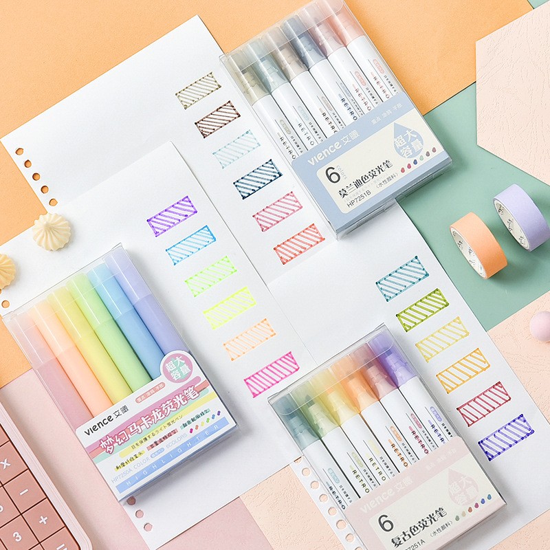 Bút highlight pastel dạ quang ghi nhớ dòng cute đánh dấu nhiều màu - VPP THIÊN ÁI TA008 178104