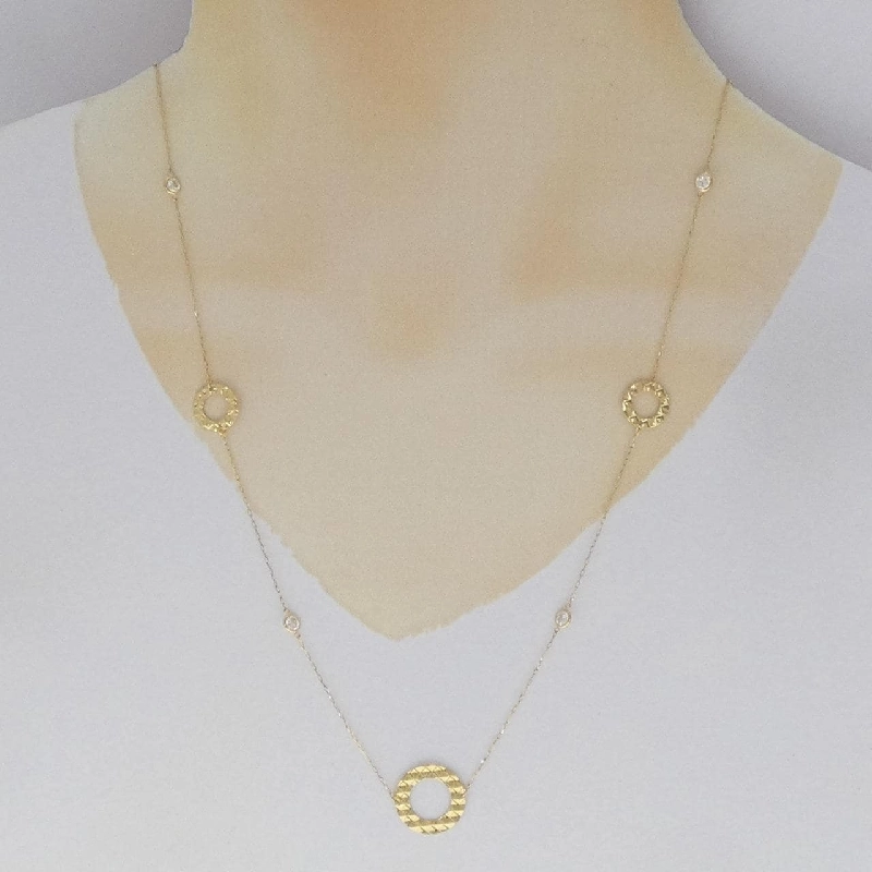 K18YG Dây chuyền kim cương 0.70CT - Hàng hiệu Chính hãng 848395