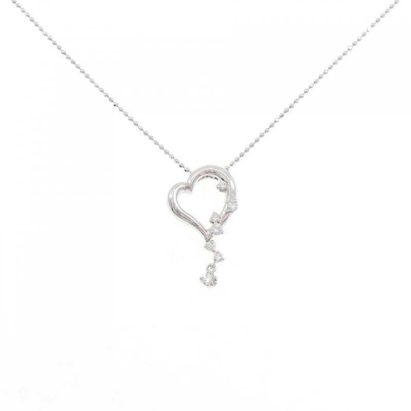 K18WG Dây chuyền kim cương hình trái tim 0.15CT - Hàng hiệu chính hãng 861698