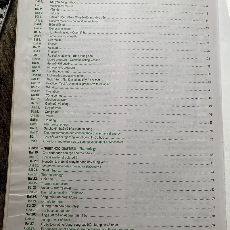 (song ngữ) Vật Lí 8 song ngữ Việt Anh  603162