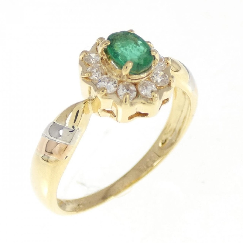 Nhẫn Emerald K18YG/PT900 0.25CT 670310