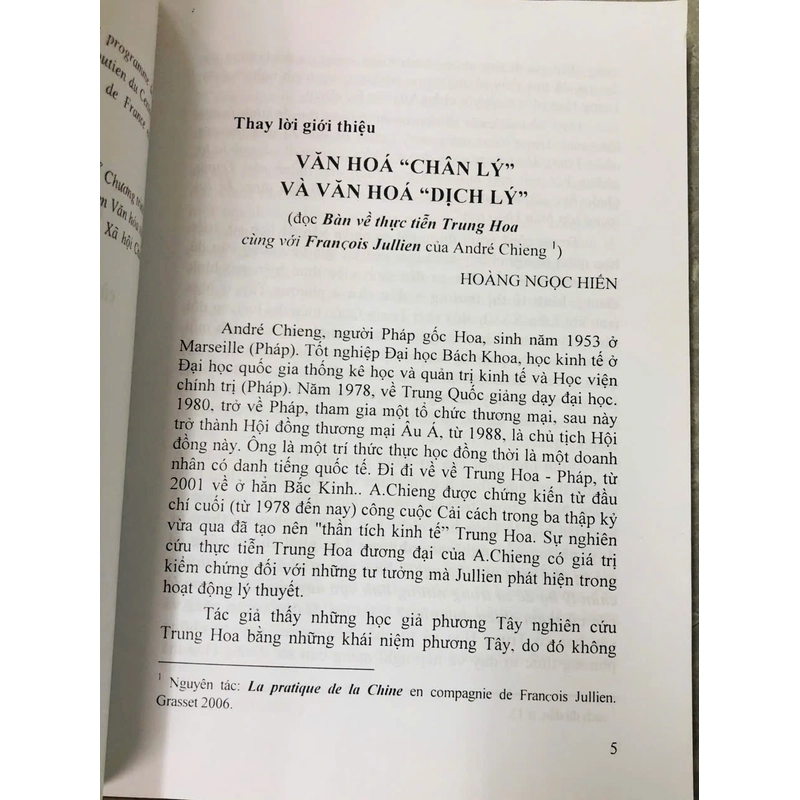 BÀN VỀ THỰC TIỄN CỦA TRUNG HOA CỪNG VỚI FRANCOIS JULLIEN - ANDRÉ CHIENG 540425