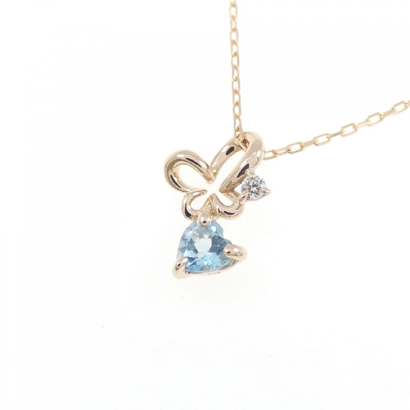 K18PG Blue Topaz Necklace - Hàng hiệu Authentic 859757