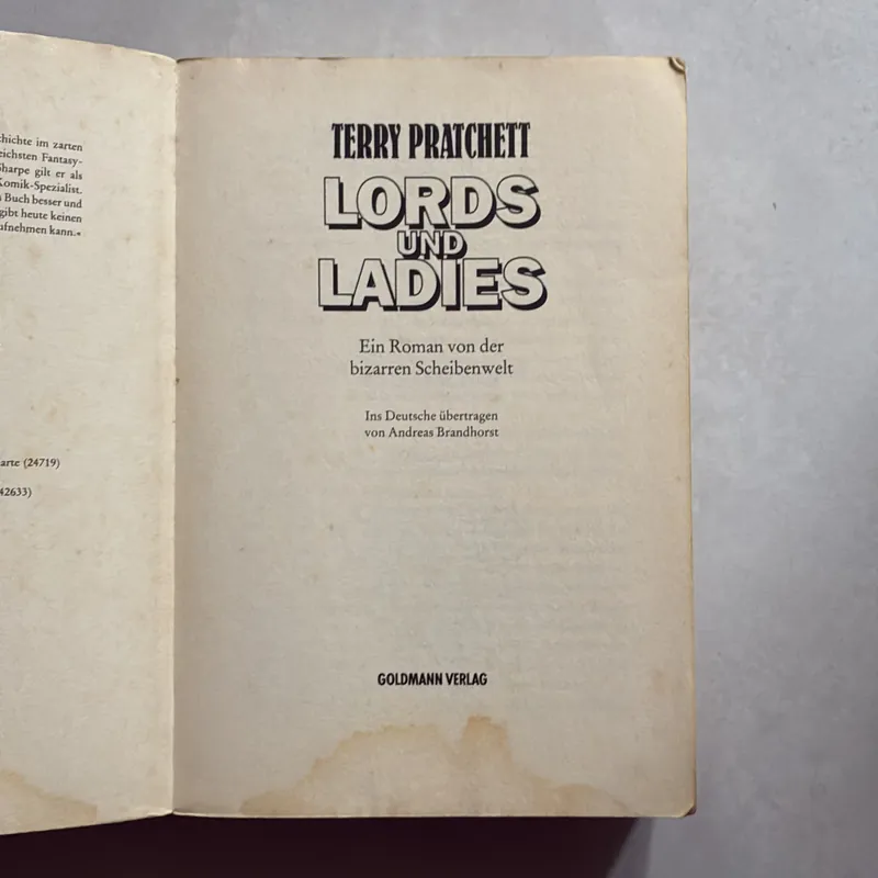 Lord und Ladies - Terry Pratchett 734475