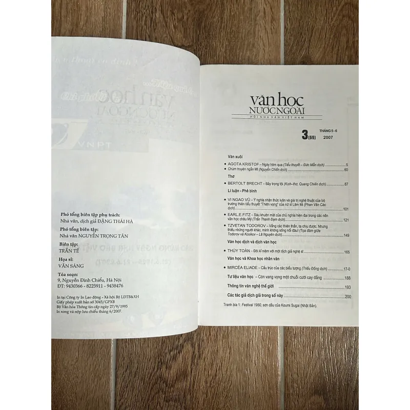 Tạp Chí Văn Học Nước Ngoài - Tổng Hợp Năm 2007 (có Calvino, Bertolt Brecht, v.v) 738052