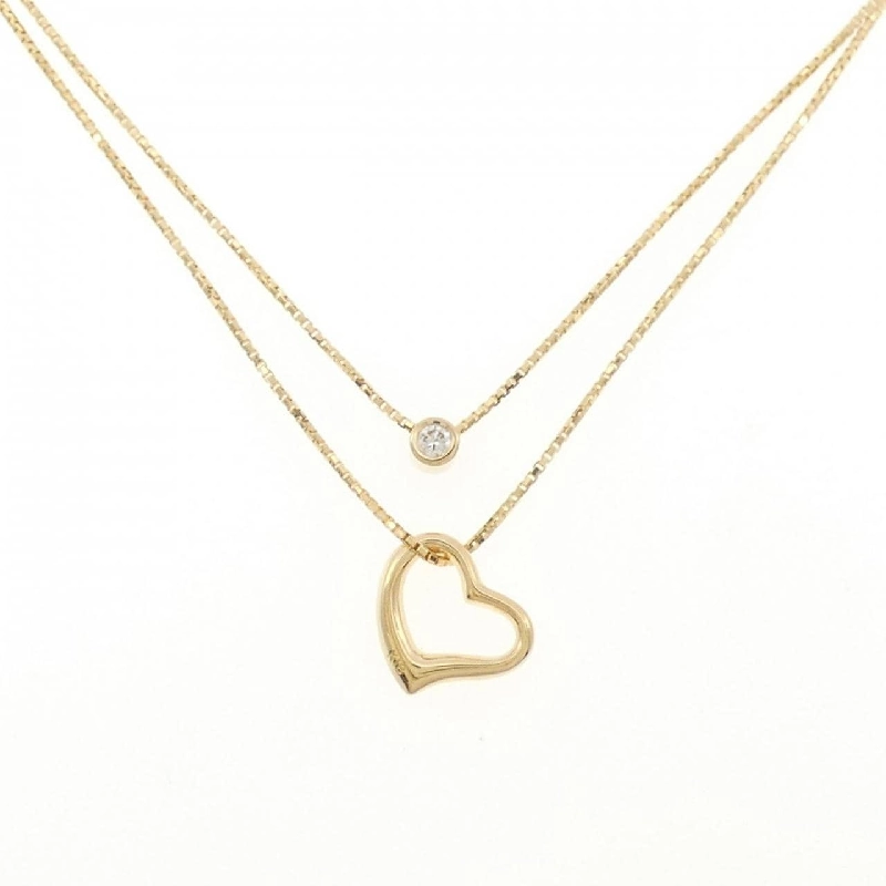 K18YG Dây chuyền kim cương hình trái tim 0.06CT - Hàng hiệu chính hãng 859400