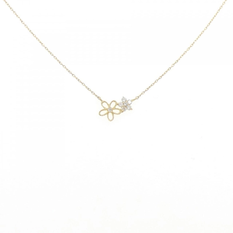 K18YG Hoa Kim Cương Dây Chuyền 0.10CT - Hàng hiệu Chính hãng 857784