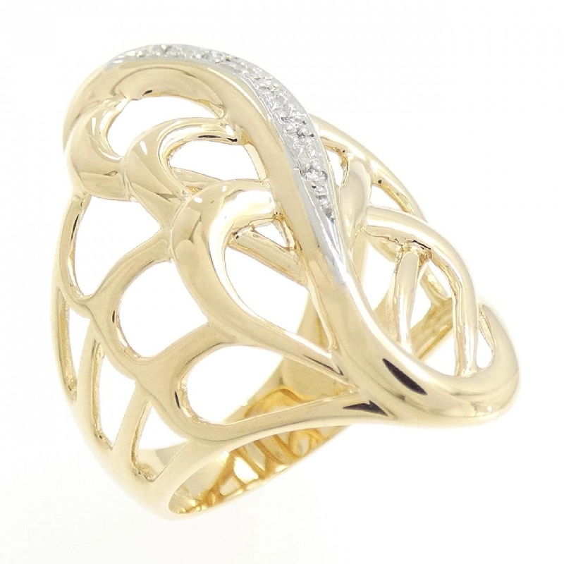 Nhẫn kim cương K18YG/PT900 0.04CT 671701