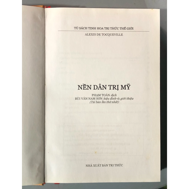 NỀN DÂN TRỊ MỸ - ALEXIS DE TOCQUEVILLE 356375