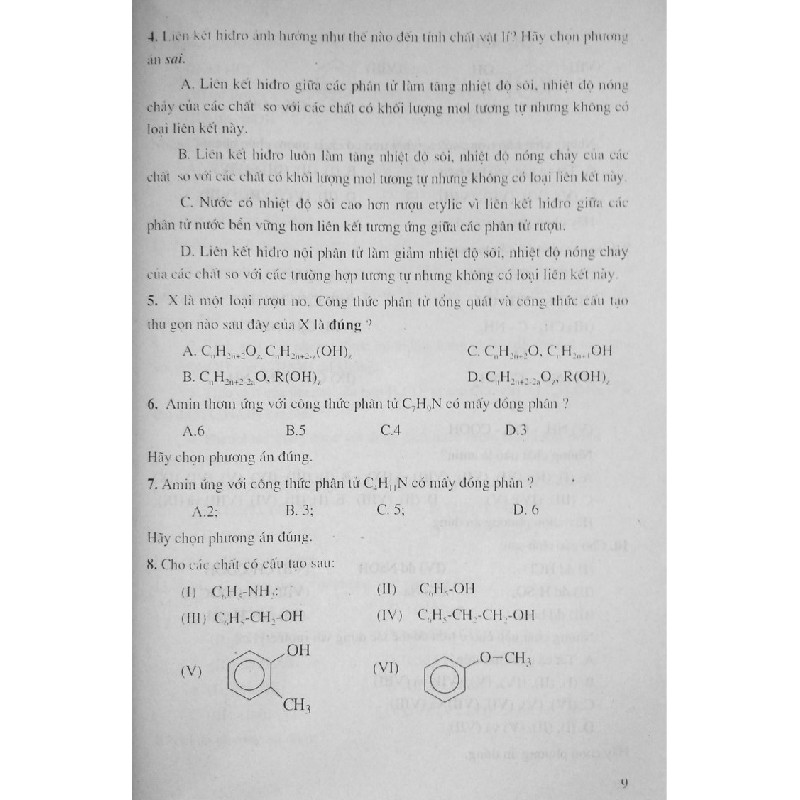 554 Câu Hỏi Trắc Nghiệm Hóa Học 12 xưa 7854