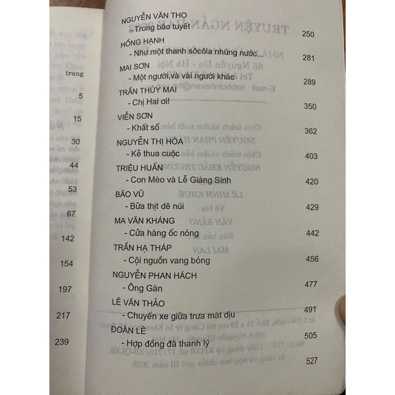 TRUYỆN NGẮN HAY 2003  520018