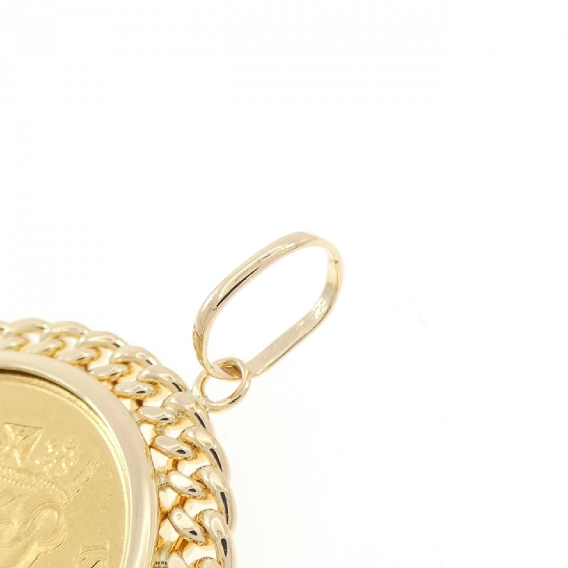 K18YG(枠) Mặt dây chuyền đồng tiền - Hàng hiệu Authentic 865420