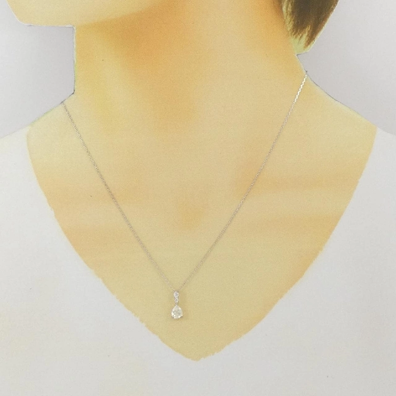 K18WG Dây chuyền kim cương 0.653CT - Hàng hiệu Chính hãng 861256