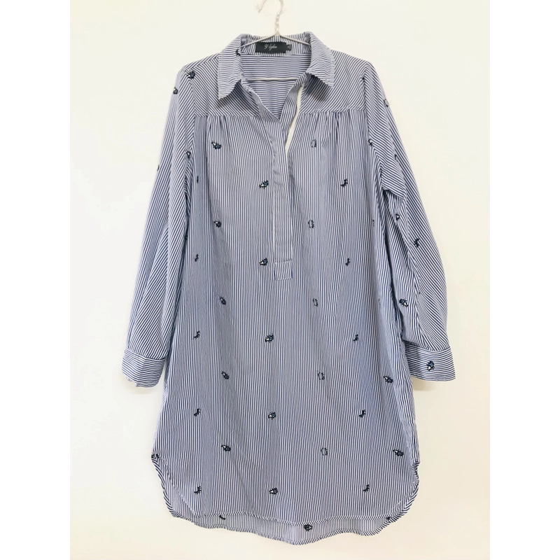 Đầm suông sơ mi thời trang size XL-XXL 495237