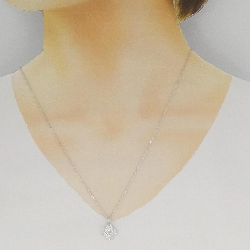 K18WG Dây chuyền kim cương 0.127CT - Hàng hiệu Chính hãng 858151