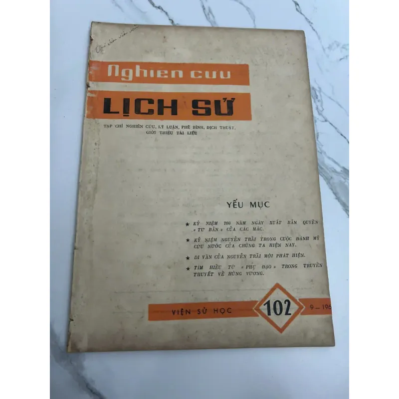 Tạp chí Nghiên cứu Lịch sử - Số 102 - Tháng 9/1967 703374