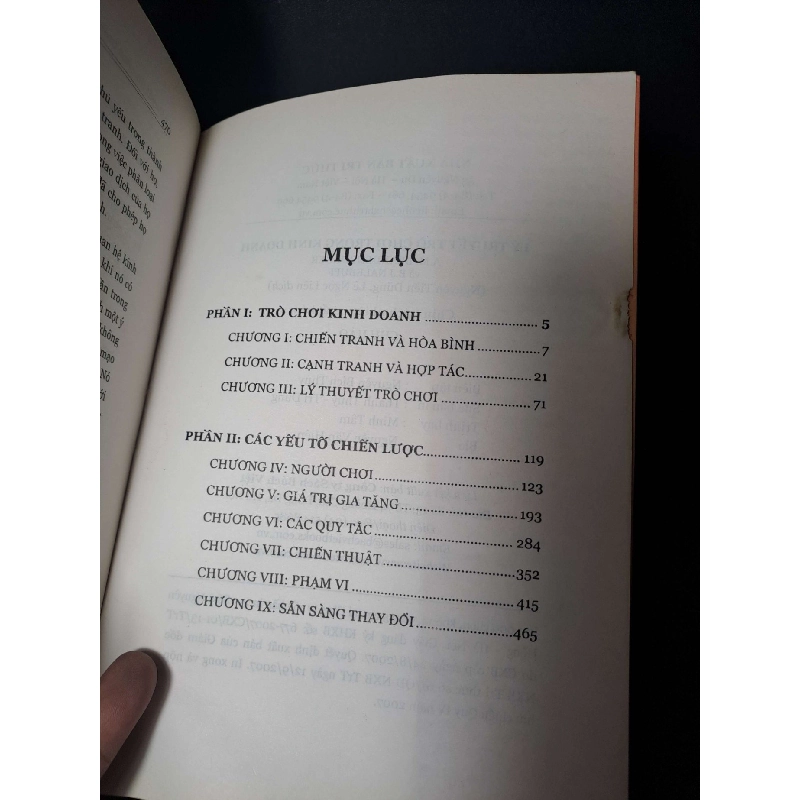 Lý thuyết trò chơi trong kinh doanh - 2007 mới 80% ố - KINH TẾ - TÀI CHÍNH - CHỨNG KHOÁN - HCM0111 924992