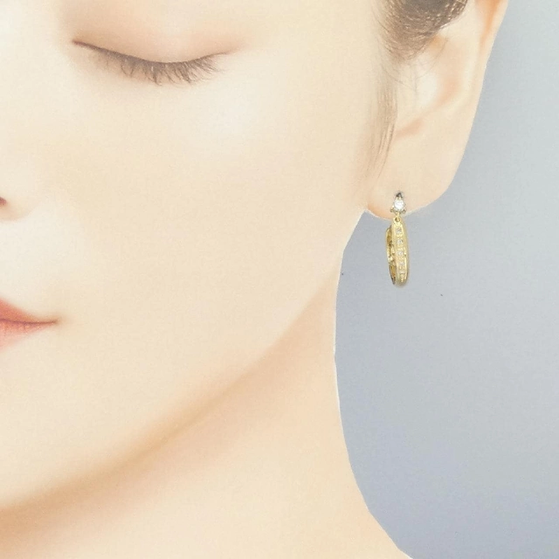 K18YG Bông tai kim cương 0.30CT - Hàng hiệu Chính hãng 868082