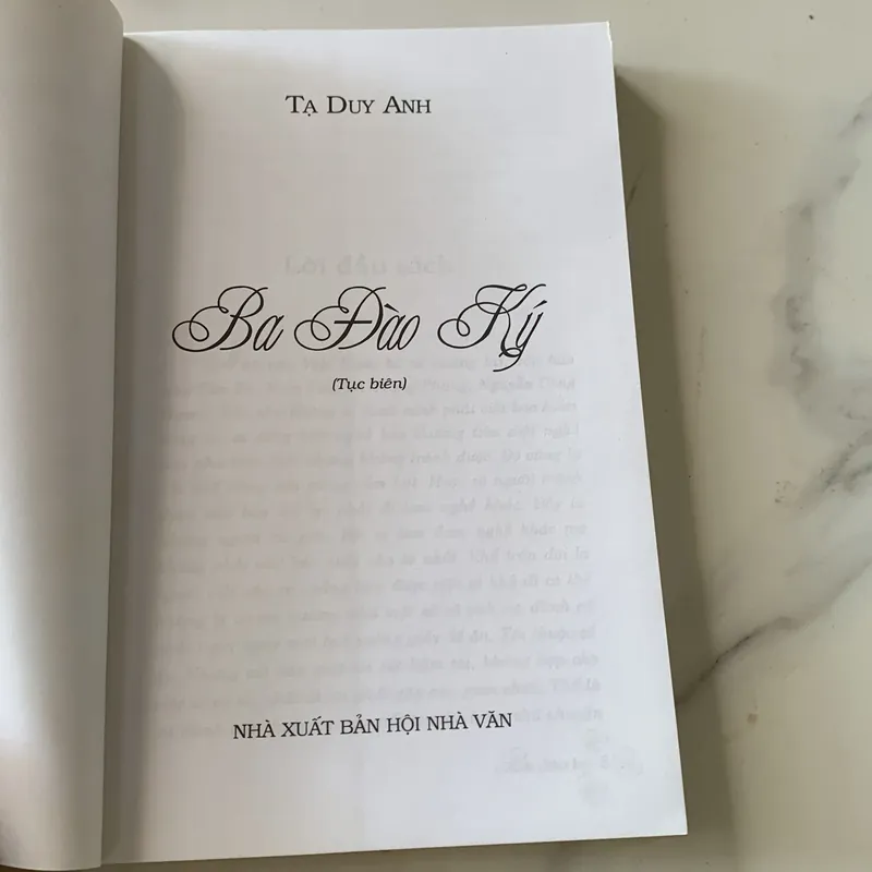 Ba đào ký, Tạ Duy Anh  708427