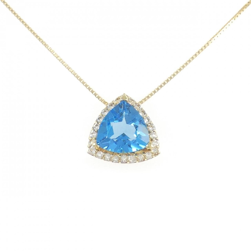 K18YG Blue Topaz Necklace - Hàng hiệu Authentic 845775