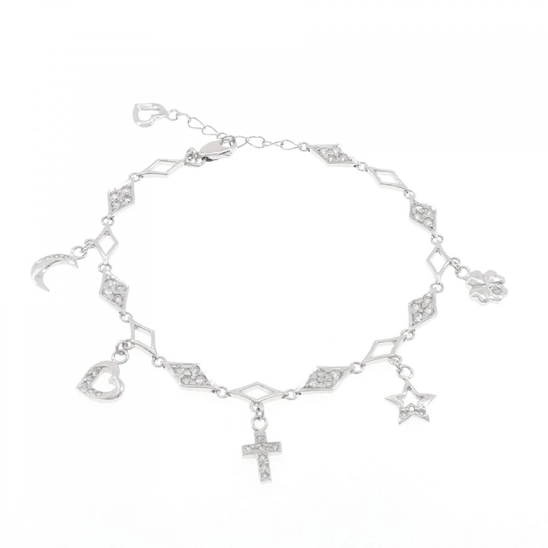 K18WG Đan Chéo × Trái Tim × Sao Vòng Tay Kim Cương 0.95CT - Hàng hiệu Chính hãng 869390