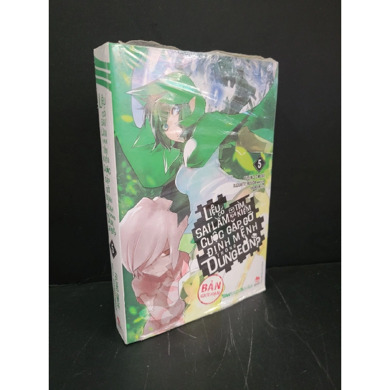 Liệu có sai lầm khi tìm kiếm cuộc gặp gỡ định mệnh trong Dungeon tập 5 (bản đặc biệt) mới 95% còn seal, bẩn nhẹ 2021 Fujino Omori HCM3004 VĂN HỌC 923147