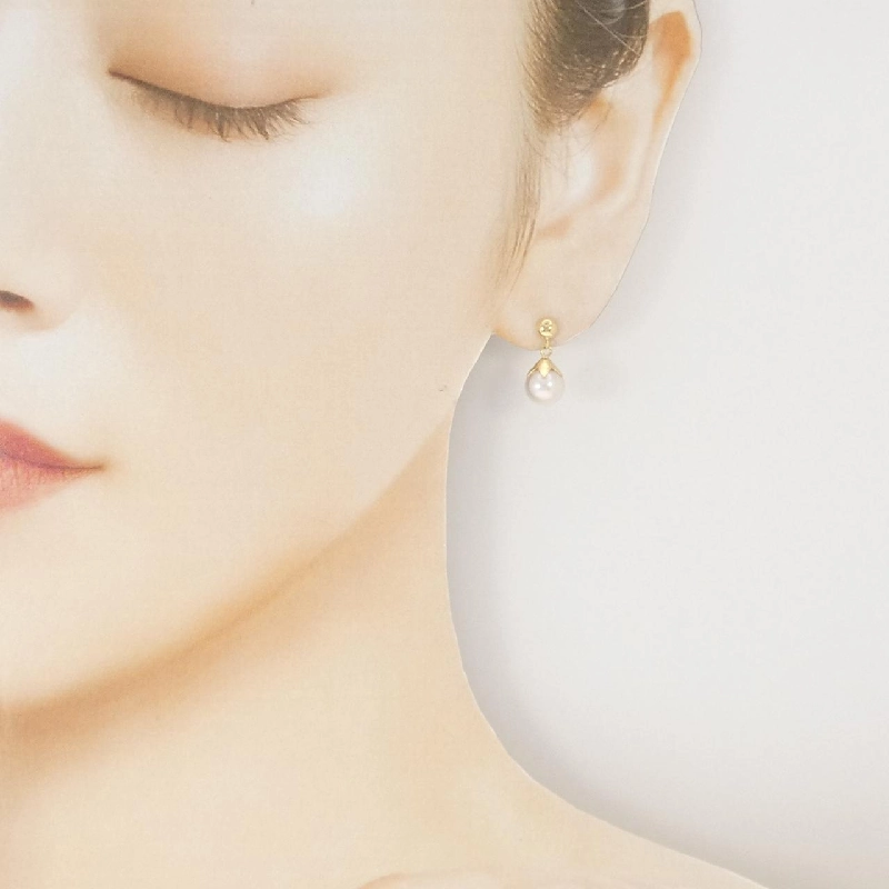 K18YG Bông tai ngọc trai Akoya 7.3mm - Hàng hiệu Chính hãng 874660