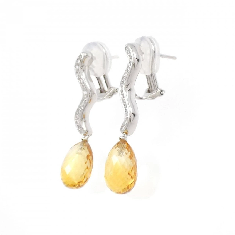 K18WG Bông tai Citrine - Hàng hiệu Chính hãng 871257