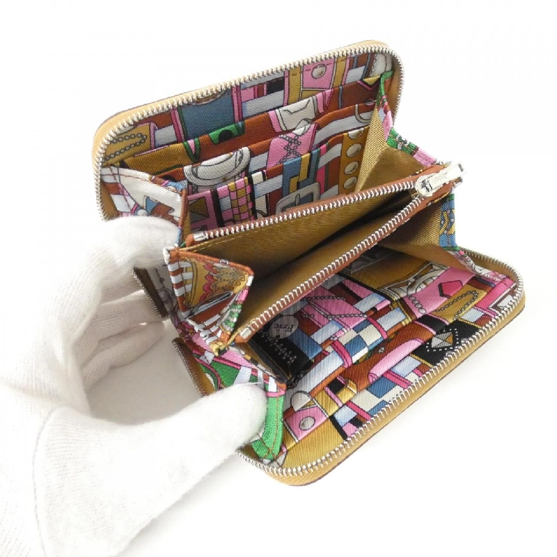 Ví HERMES COLLIER DE CHIEN Silk In Compact 067389CK - Hàng hiệu Chính hãng 806459