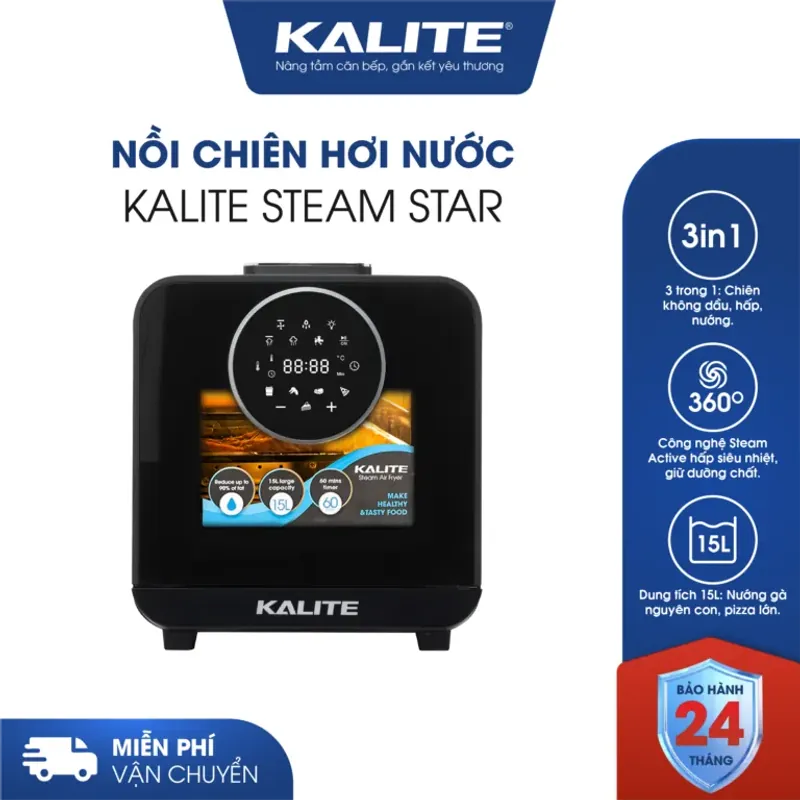 KALITE STEAM STAR – Công Nghệ Steam Active Độc Quyền, Món Ăn Giòn Rụm, Mọng Nước Bên Trong 735101