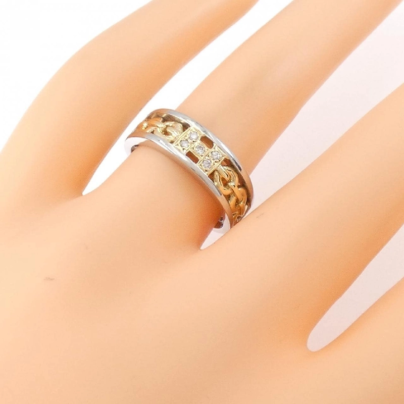 Nhẫn kim cương K18YG/PT 0.05CT 671537