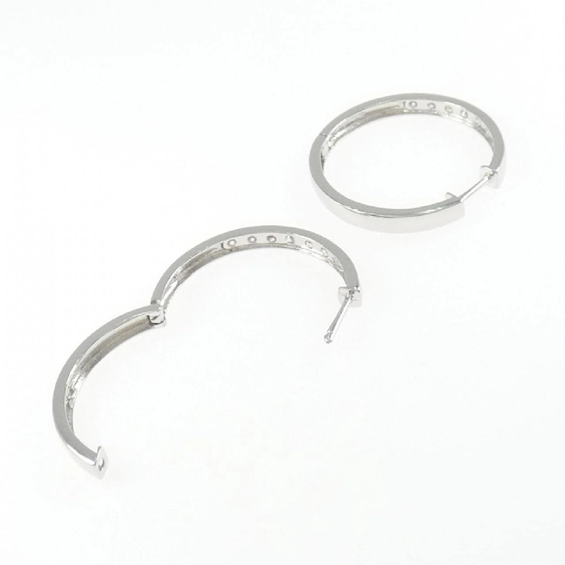 K18WG Bông tai kim cương hình vòng 0.70CT - Hàng hiệu Chính hãng 870316