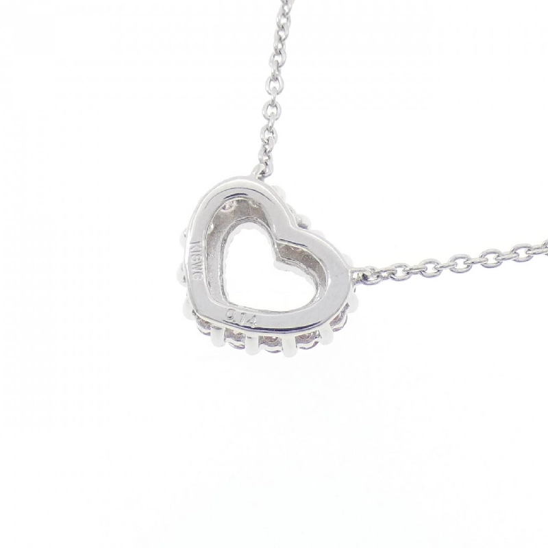K18WG Dây chuyền hình trái tim với kim cương hồng 0.14CT - Hàng hiệu Chính hãng 859027