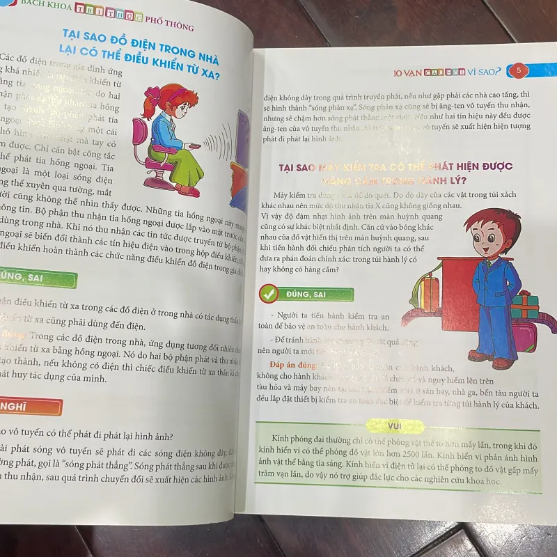 Sách in màu cán bóng : 10 vạn câu hỏi vì sao ? Bách khoa tri thức phổ thông 1500 hình ảnh 1026754