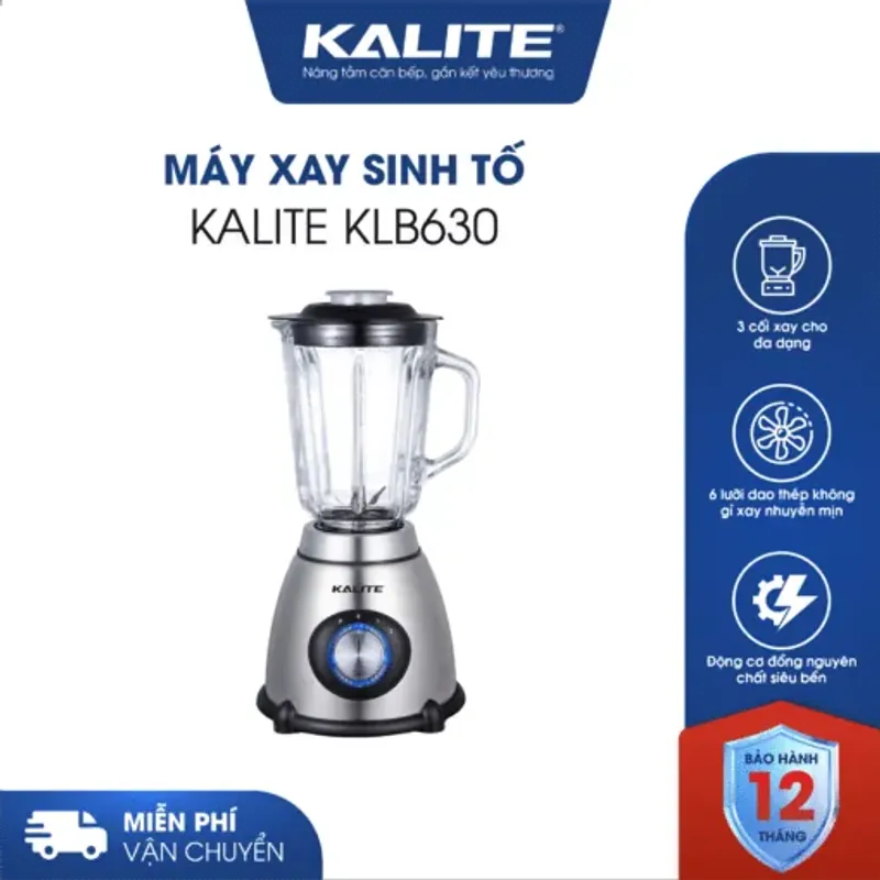 Kalite KLB630 – Máy Xay Sinh Tố 3 Trong 1, Động Cơ Đồng 100%, Xay Êm – Tiết Kiệm Điện! 692871