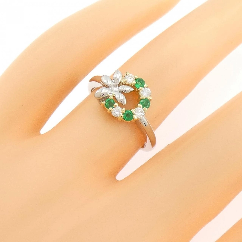 Nhẫn Emerald PT900/K18YG 0.15CT - Hàng hiệu Authentic 849713