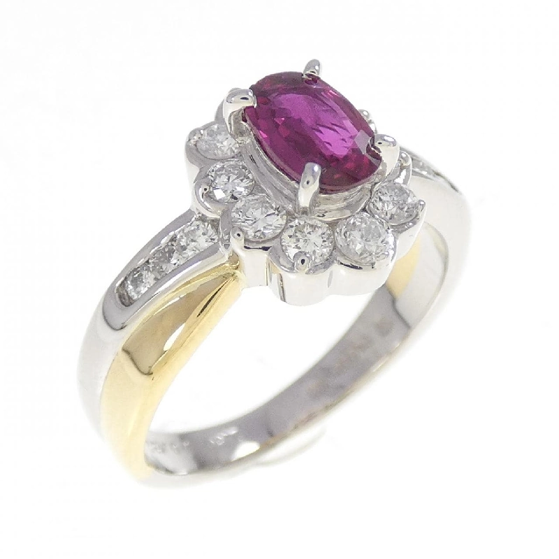 Nhẫn Ruby 0.56CT PT900/K18YG - Hàng hiệu Chính hãng 853863