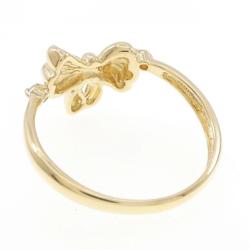 Nhẫn kim cương K18YG hình ruy băng 0.02CT 671028