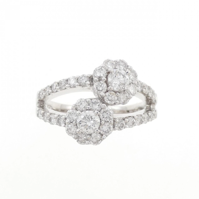 Nhẫn kim cương 750WG hoa 670963