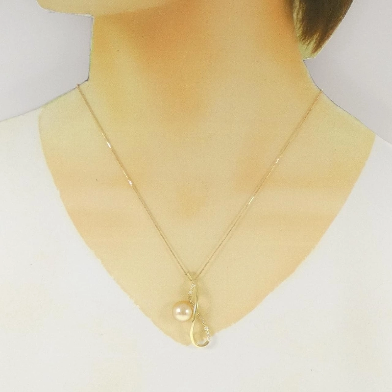 K18YG Ngọc trai trắng 10mm - Hàng hiệu Authentic 857816