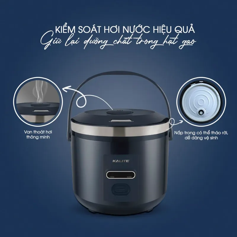 Nồi cơm điện KALITE KRC8218 đa chức năng nấu 1,8L 585915