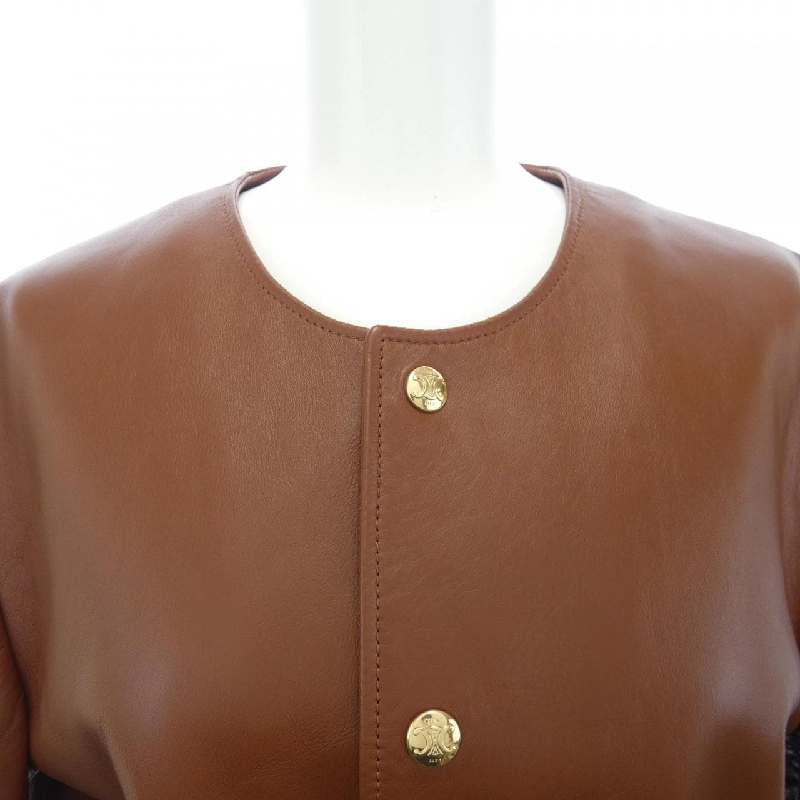 【Mã giảm giá】Áo khoác da CELINE 637709