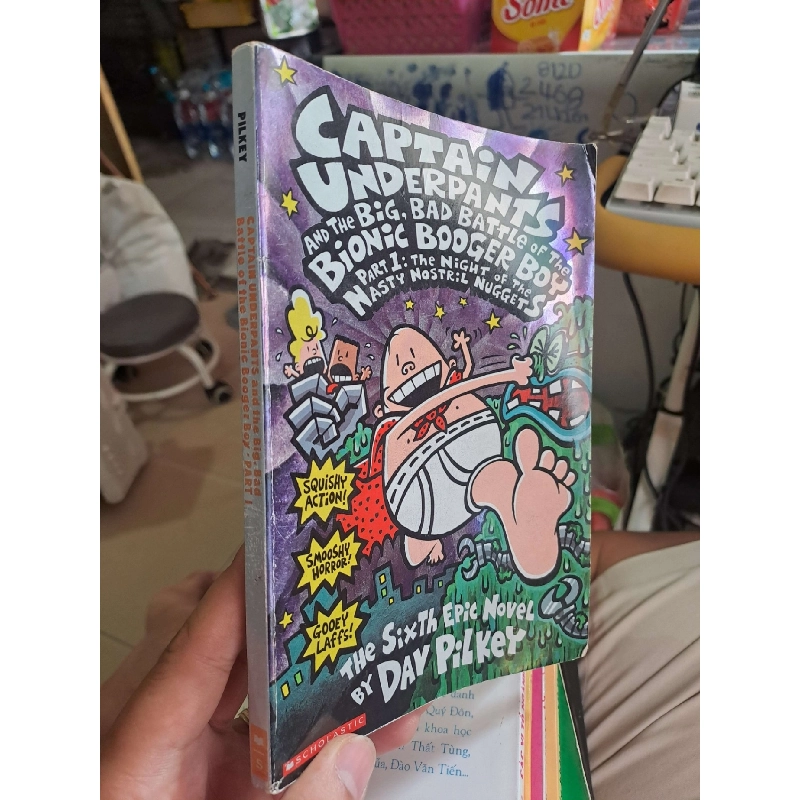 CAPTAIN UNDERPANTS AND THE BIG, BAD BATTLE of The BIONIC BOOGER BOY PART 1: The NIGHT OF The NASTY NOSTRIL NUGGETS ENGLISH BOOKS HCM1008 924290