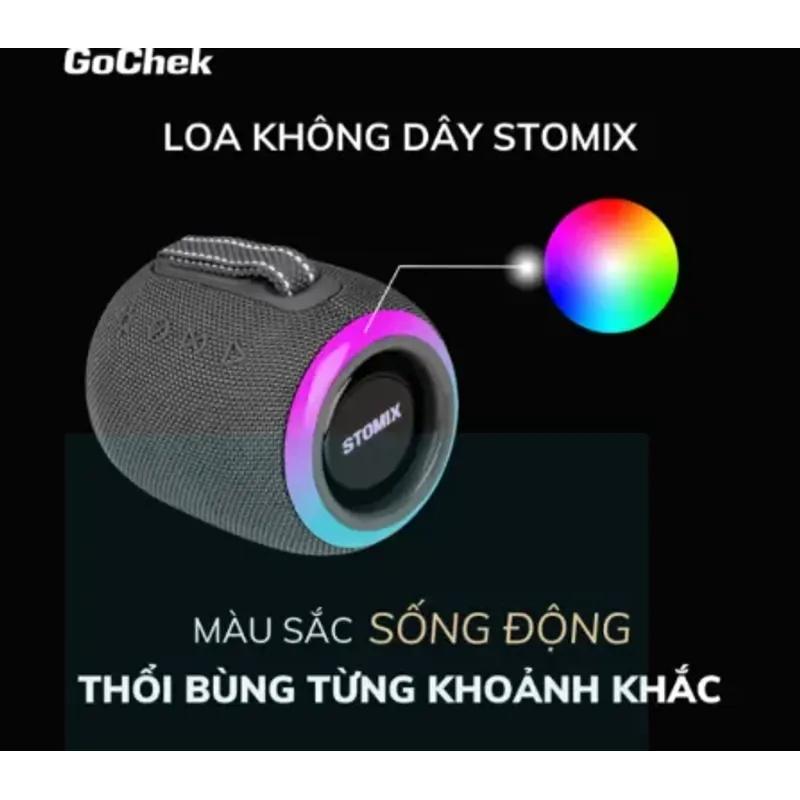 Loa Bluetooth Gochek Stomix C8, bluetooth 5.3, chống nước IPX7, tặng tai nghe bluetooth 974878